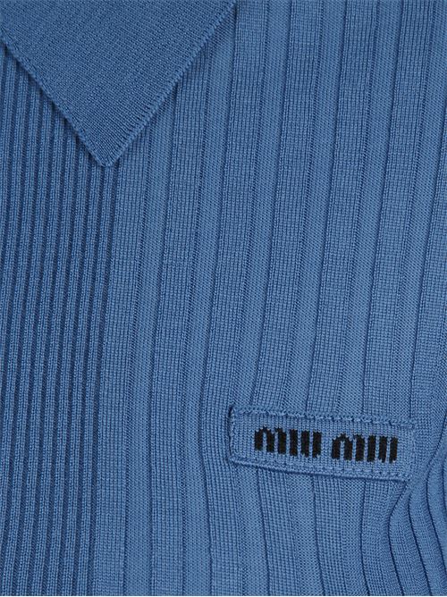 Polo a coste MIU MIU | MML02B18TWF0154